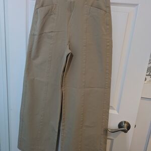 Tan Wide-Leg Pants